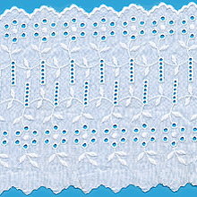 Broderie anglaise 100 % coton de 190mm - pice de 18,40m