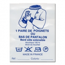 Poignets de bouson en bord cote tricot