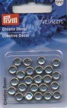 Strass  griffes de 7mm avec cercle mtal le sachet de 24 pices