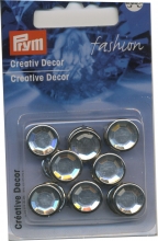 Strass  griffe de 12mm avec cercle mtal le sachet de 16 pices