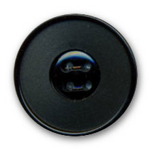 Bouton en polyester noir en 27 mm