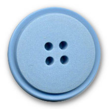 Bouton bleu clair en polyester en 27 mm