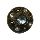 bouton viel or avec Strass 23 mm