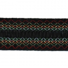 Galon noir et multicolore de 6 cm